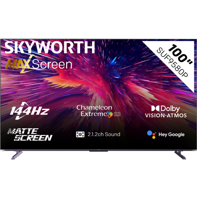 Skyworth 100-inch QLED 4K UHD Google Smart TV Immersive Home Cinema