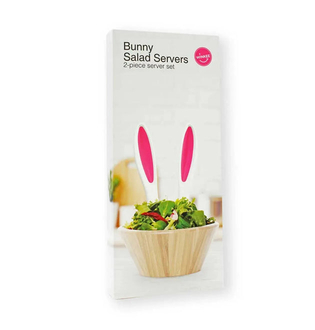 Winkee Charming Bunny Ears Plastic Salad Servers: Fun Kitchen Utensils