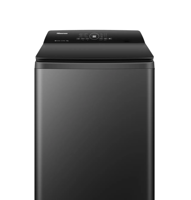 Hisense 18kg Large Capacity Top Loader Washing Machine, Premium Black Finish