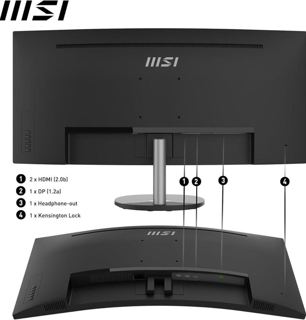 MSI PRO MP341CQ 34″ VA Ultrawide Curved Pro Monitor