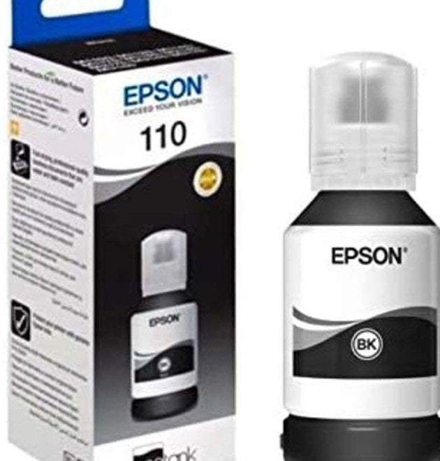 Epson 110 Ink Bottle Black EcoTank Original 120ml Single-pack