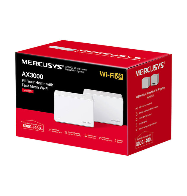 Mercusys Halo H80X AX3000 Whole Home Mesh Wi-Fi 6 System (2-pack)