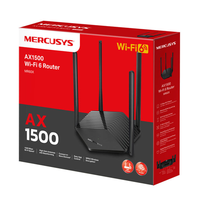 Mercusys MR60X AX1800 Dual-Band WiFi 6 Router