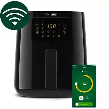 Philips HD9255/90 Connected Air Fryer: Rapid Air, 4.1L, Smart Cooking, Alexa