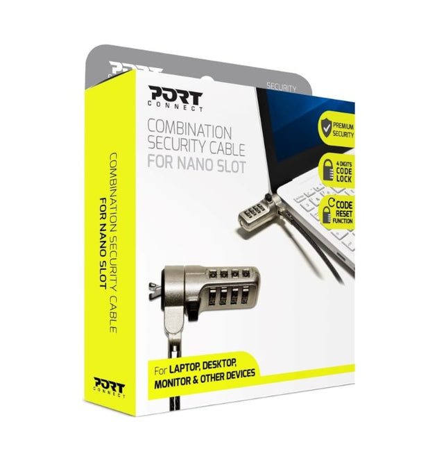 PORT Connect Nano Slot Security Combination Cable - 901221