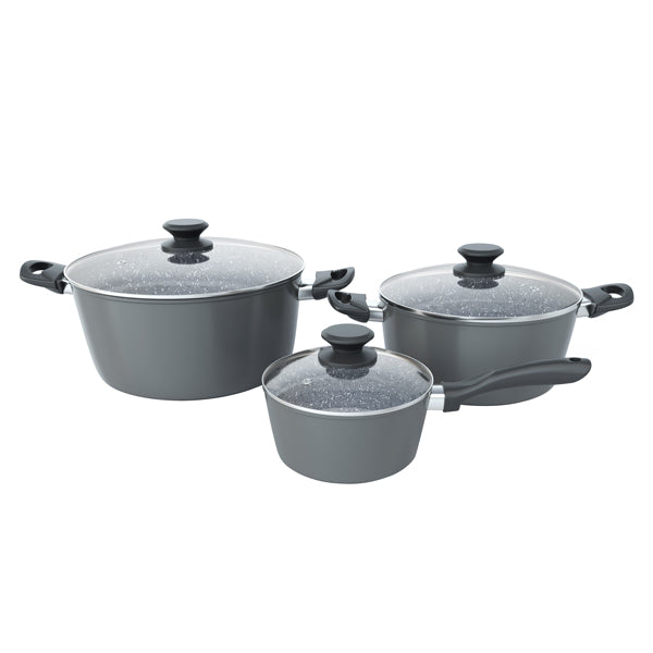 Bennett Read KSC007 GraniteTech 6-Piece Non-Stick Induction Cookware Pot Set