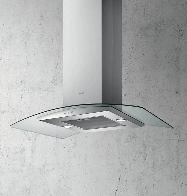 Elica Circus 90cm Stainless Steel & Glass Duct-Out Kitchen Range Hood