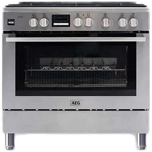 AEG CKB943Z55CM 90cm Gas/Electric Freestanding Stove with Rotisserie & 116L Convection Oven
