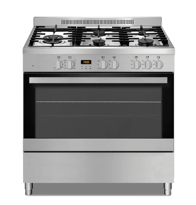 Defy DGS906 5-Burner Gas Electric Freestanding Range: Turbo Grill, Twin Fan Oven