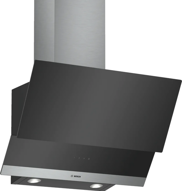 Bosch DWK065G60 24-inch Wall-Mounted Chimney Cooker Hood with Glass Canopy