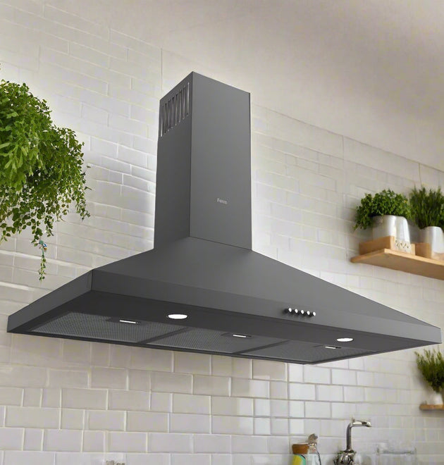 Ferre D004 35-Inch Black Pyramid Chimney Hood: Powerful 500 CFM Kitchen Vent Fan