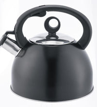 Goldair GGIK-2500B Whistling Kettle: Versatile 2.5L Black Stainless Steel Stovetop