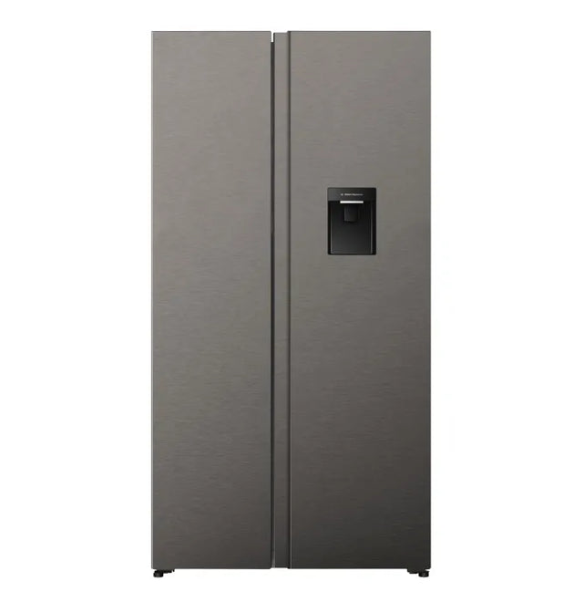 Hisense H680SIT-WD 541L Titanium Side-by-Side Refrigerator, Water Dispenser