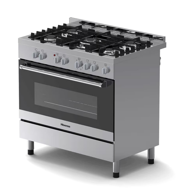 Hisense HFS90GA5ES 36-inch Gas Electric Freestanding Cooker with Multifunction Oven