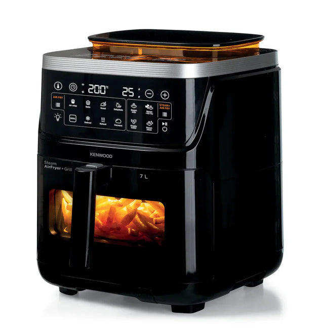 Kenwood HFS92.000BK 7-Quart 3-in-1 Air Fryer Steamer with Viewing Window