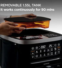 Kenwood HFS92.000BK 7-Quart 3-in-1 Air Fryer Steamer with Viewing Window