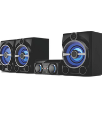 JVC MX-N530B Mini DVD Hifi System: 232W Bluetooth, Karaoke & Lighting