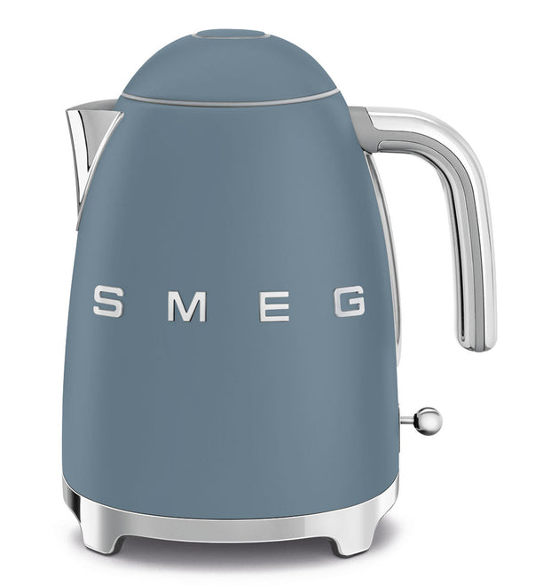 Smeg 50s Retro Style Electric Kettle, 1.7L, Storm Blue Stainless Steel