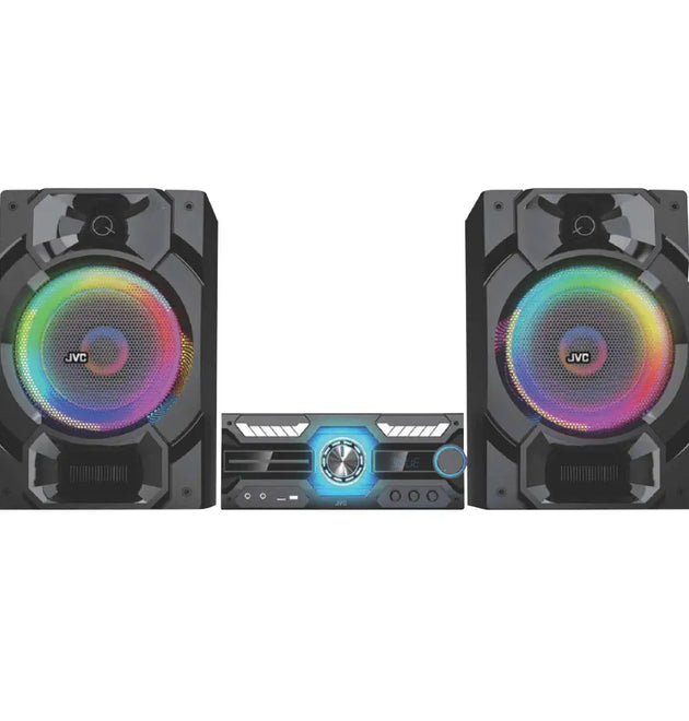 JVC MX-N222B Home Entertainment System: 80W High-Fidelity Audio with Dynamic Lighting