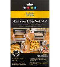 Premium Non-Stick Rectangular Air Fryer Liners with Integrated Handles - 2 Pack