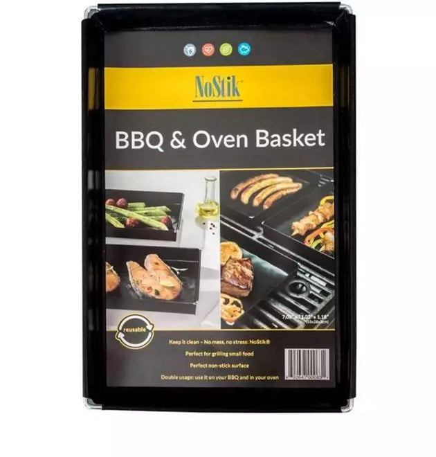 Large Non-Stick BBQ Grill & Oven Basket for Vegetables Fish Meat