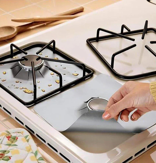 NoStick Heavy-Duty Reusable Gas Range Burner Protectors - 4 Pack