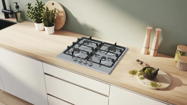 Bosch Series 2 60cm Stainless Steel 4-Burner Built-in Gas Hob