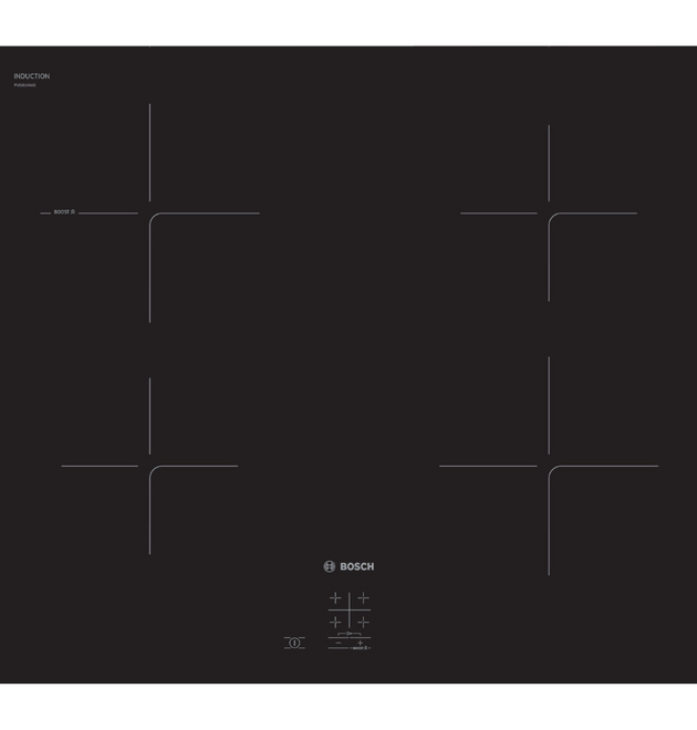 Bosch PUG61KAA5E Series 2 24-inch Induction Cooktop with QuickStart PowerBoost