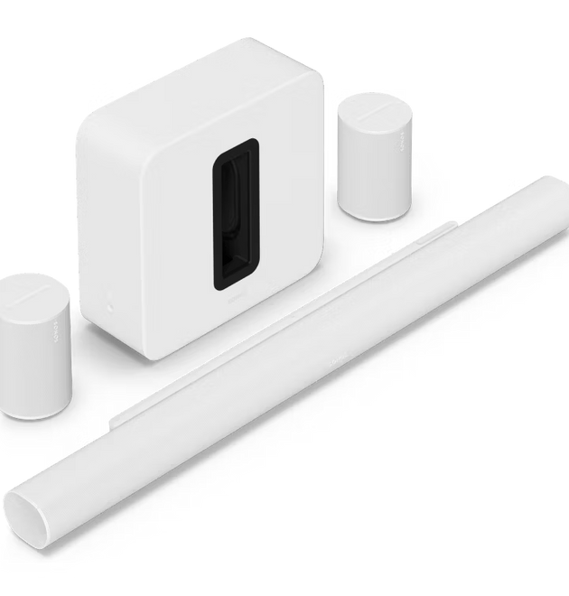 Sonos Premium Immersive Set with Arc Ultra- Arc Ultra + Sub 4 + 2x Era 100 - White