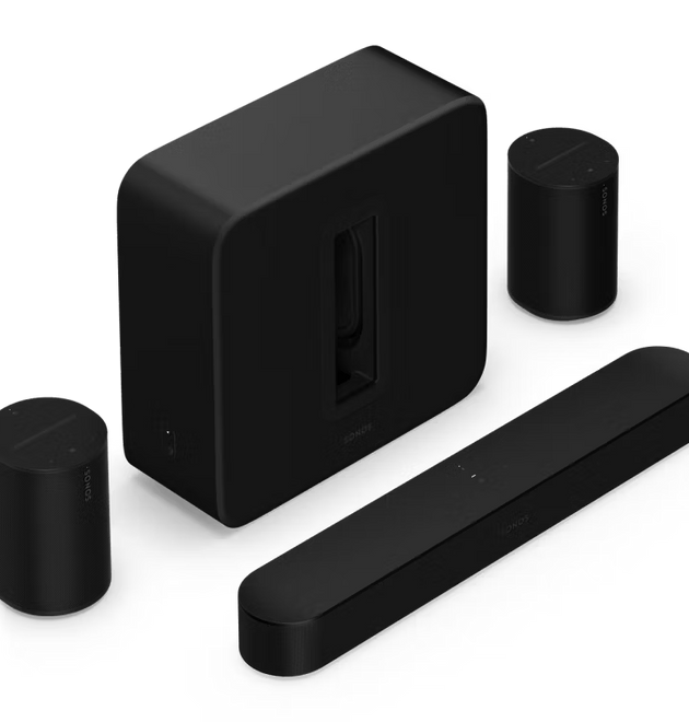 Sonos Premium Immersive Set with Beam- Beam + Sub 4 + 2x Era 100 - Black
