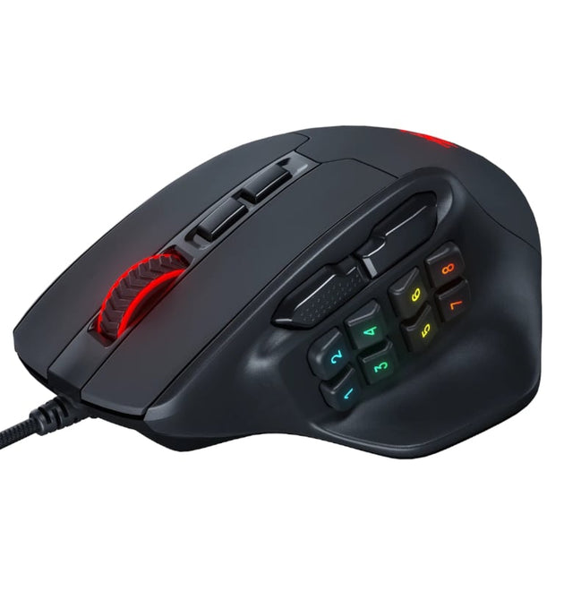 Redragon Aatrox 6200DP RGB MMO Gaming Mouse – Black