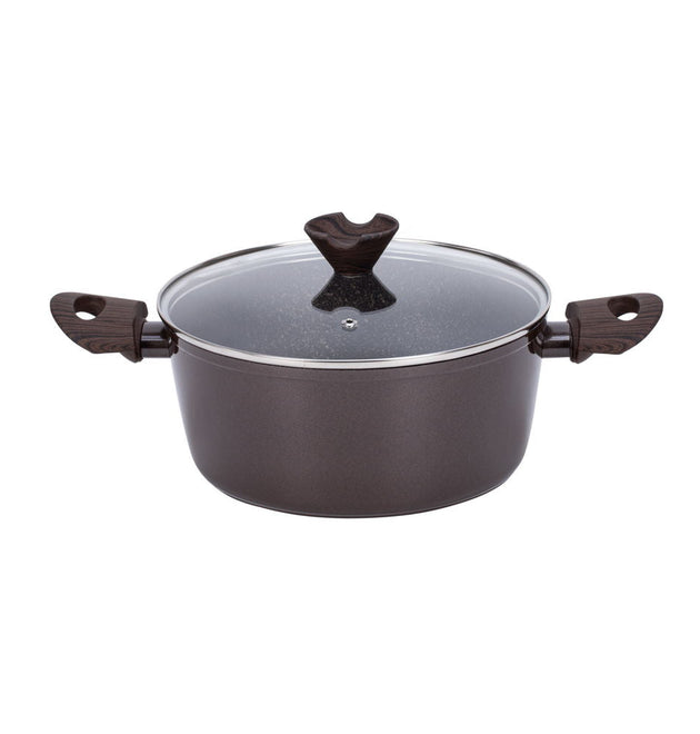 Resto Carina 24cm 4.7L Non-Stick Induction Casserole with Glass Lid