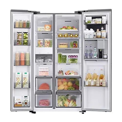Samsung RH69B8940SL 595L Side-by-Side Fridge: Beverage Center, Food Showcase, Twin Cooling