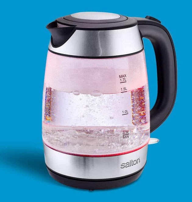 Salton SKACT2G 1.7L Glass Kettle with Color Changing LED Illumination