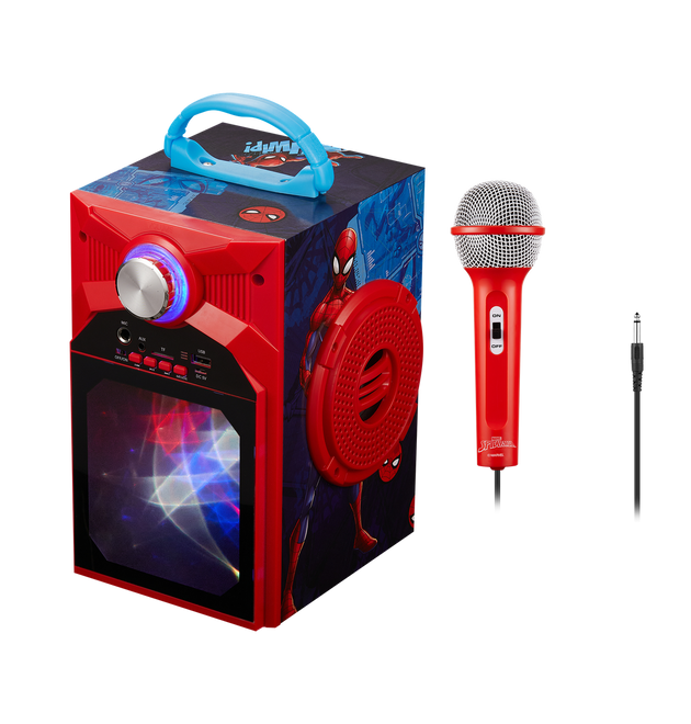 Marvel Spider-Man Galaxy LED Stars Bluetooth Karaoke Machine