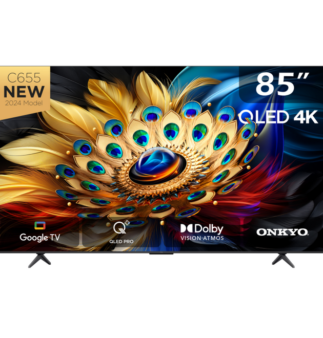 TCL 85-inch C655 QLED Google Smart TV: Immersive 4K UHD Home Cinema