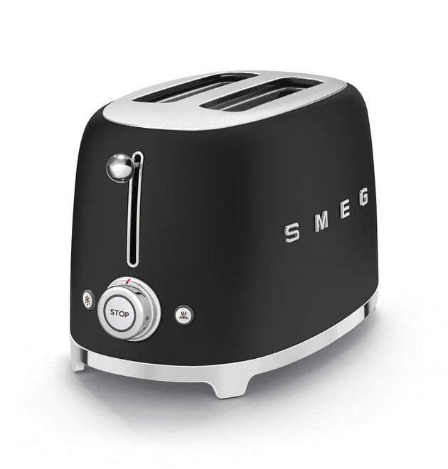 Smeg TSF01BLMSA 50'S Retro Style 2 Slice Toaster - Matte Black