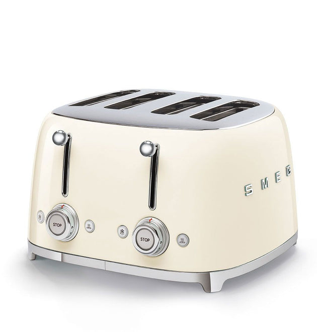 Smeg TSF03CRSA 50's Retro Style 4 Slice Toaster - Cream
