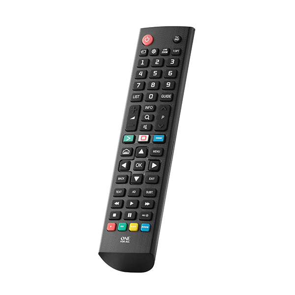 One For All URC4911 Universal LG TV Remote Control, Easy Setup, App Shortcut Keys