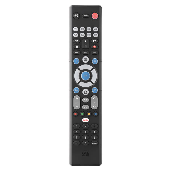 One For All URC1281 Universal Remote: 8-Device Control, Learning, Streaming Shortcuts