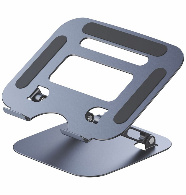 TROO HOLD Series Anti-Slip Foldable Laptop & Tablet Aluminium Stand - Grey