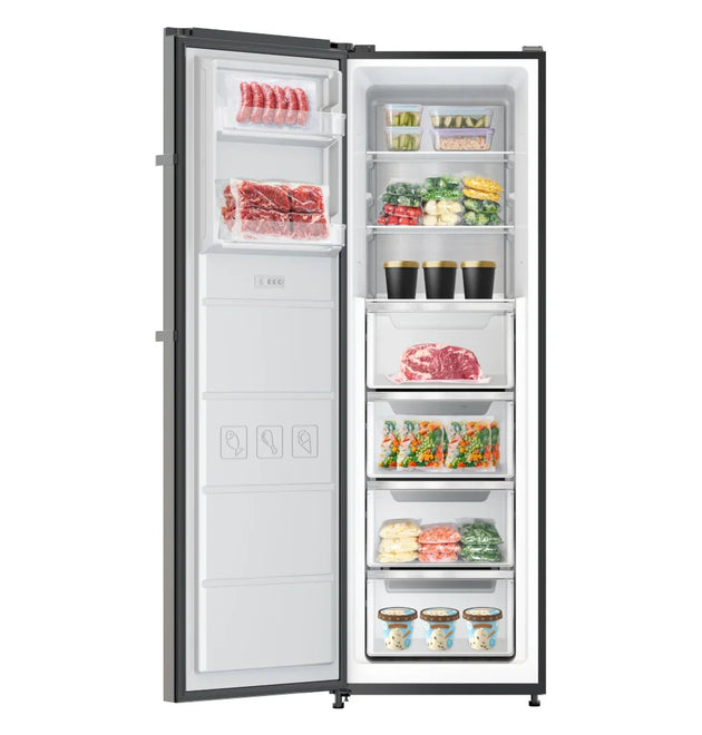 AEG ZA265SDUFB1 No Frost Upright Freezer, 265L Black Stainless Steel