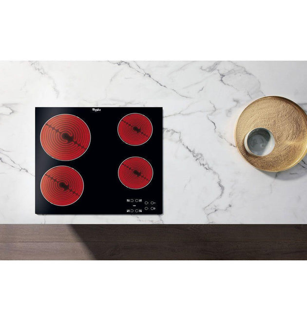 Whirlpool AKT8090/NE 60cm Black Glass Ceramic Hob with Touch Control