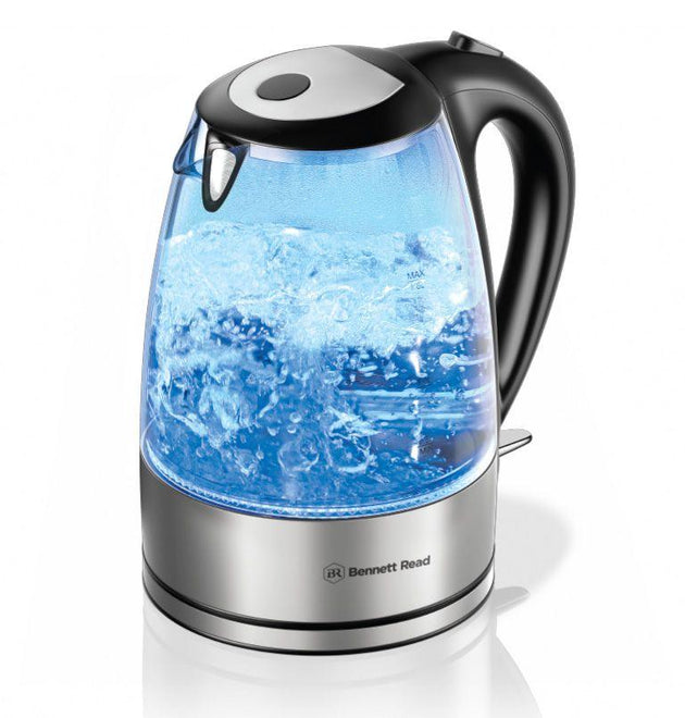 Bennett Read 1.7L Glass Electric Kettle, LED Illuminated, Auto Shut-Off