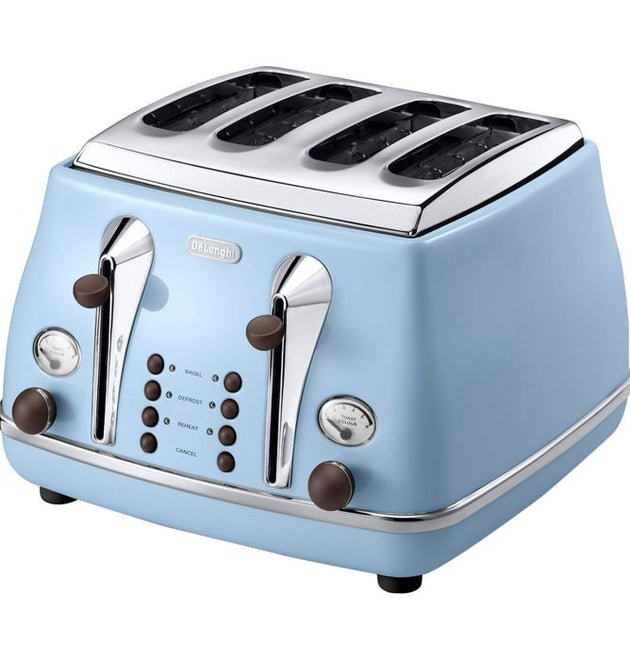 Delonghi CTI4003.AZ 4 Slice Toaster - Azure