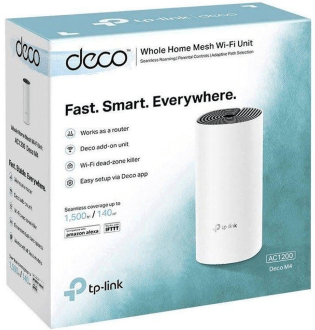 TP-Link Deco M4 AC1200 Whole Home Mesh Wireless System (1-pack)