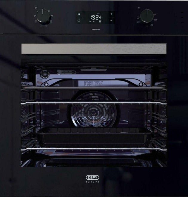 Defy DBO489E Slimline Black 70L Multifunction Thermofan+ Electric Oven