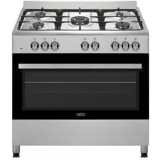 Defy DGS904 Stainless Steel 5-Burner Gas Electric Freestanding Range Oven