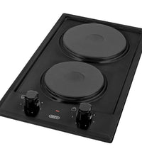 Defy DHD400 Compact 2-Plate Built-in Electric Domino Hob with Front Controls