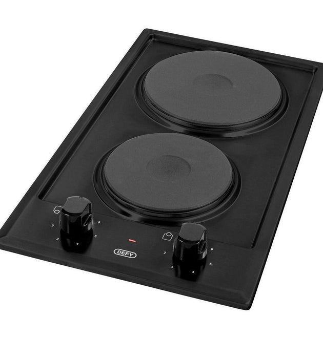 Defy DHD400 Compact 2-Plate Built-in Electric Domino Hob with Front Controls